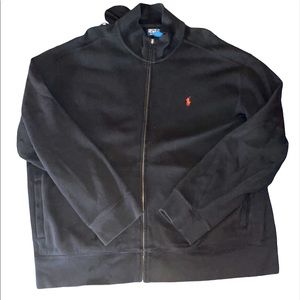 Black polo long sleeve zip-up